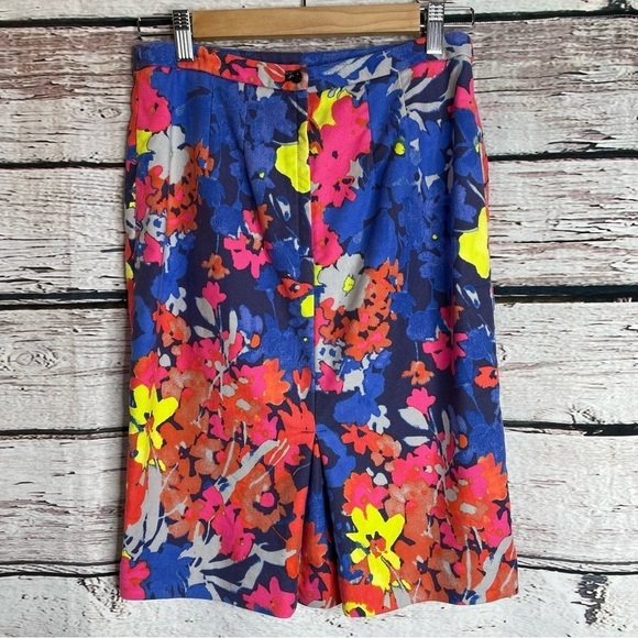 Ann Taylor LOFT Floral Multicolor Tweed Pencil Skirt Size 0 Beautiful Multicolor - Picture 3 of 10